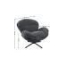 Fotoliu Living Rotativ KJLC062 Gri Inchis