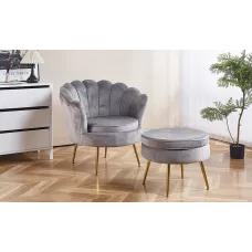 Set Marbella Fotoliu cu Masuta Living KJL214 Gri