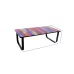 Măsuță cafea cu blat din sticla KJCT158, model multicolor