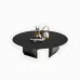 MASUTA CAFEA ROTUNDA AMBER MARMURA BLAT NEGRU
